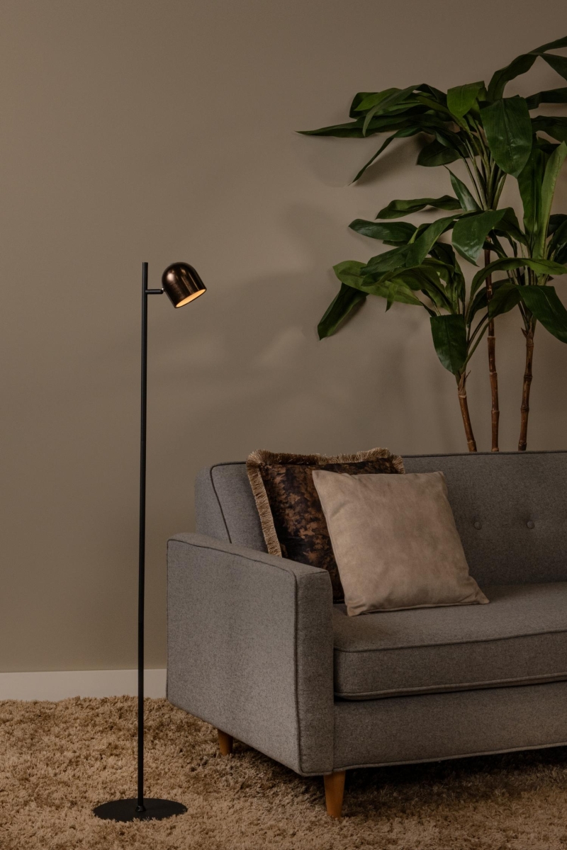Lucide SKANSKA RECH - Rechargeable Floor lamp Indoor/Outdoor - Battery pack - Ø 23 cm - LED Dim. - CCT - 1x3W 3000K/6000K - IP44 - Coffee